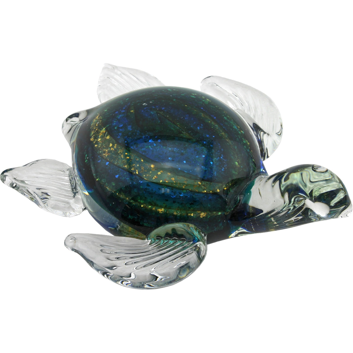 Blue & Green Glass Turtle Figurine