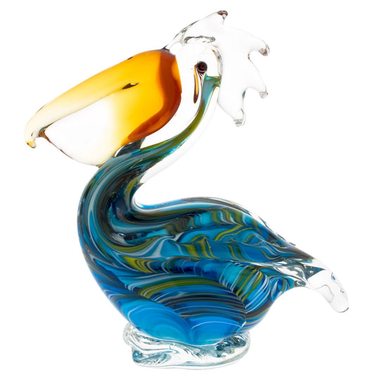 Glass Pelican Figurine