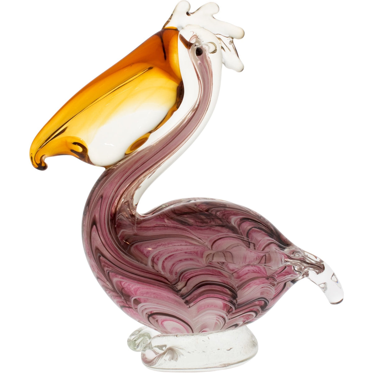 Glass Pelican Figurine
