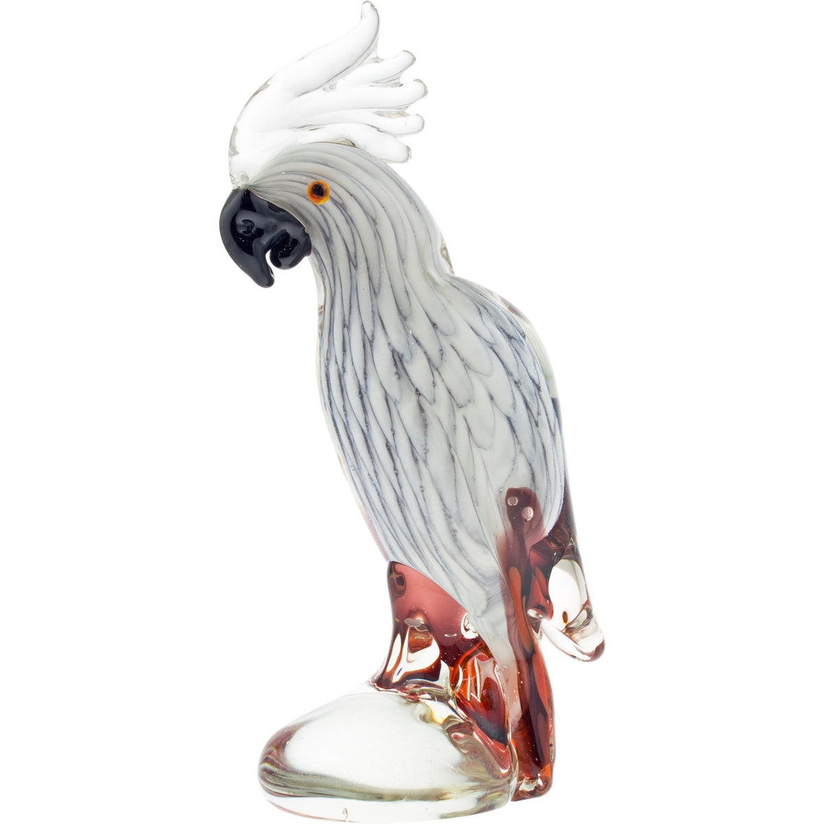White Cockatoo Glass Figurine